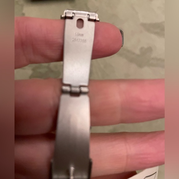 New Fossil Rhinestone Details Stainless Steel Watch Christmas Holiday Cheer Tin - Picture 11 of 16